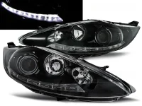 Ford Fiesta MK7 Forlygter Sonar LED Dioder 08-12 - Sort