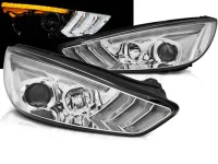 Ford Focus 3 Forlygter Sonar LED Dynamisk Krom 14-18