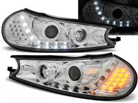 Ford Mondeo MK2 Forlygter JY Dayline 96-00 LED Blink - Krom