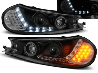 Ford Mondeo MK2 Forlygter JY Dayline 96-00 LED Blink - Sort