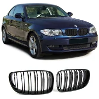 BMW E81 E87 E82 E88 Frontgrill Nyrer Blank Sort 07-13 M-5 Design