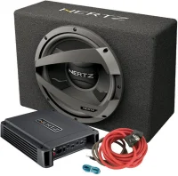 Hertz DBX 30.3 12" + Hertz HCP 2 Forstærker inkl. Kabelkit