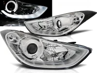 Hyundai Elantra MD Forlygter Sonar Angeleyes + LED 10-15 - Krom