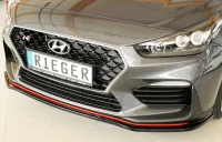 Hyundai I30 PDE Rieger Frontsplitter Blank Sort - I30N