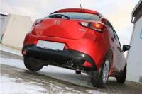 Mazda 2 DL / DJ FOX Sportsudstødning Rustfri 1x100