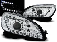 Mercedes W204 Forlygter DEPO LED Dayline 07-11 Krom