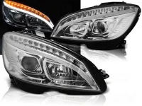 Mercedes W204 Forlygter LED 205 Design 07-11 Krom - Dynamisk