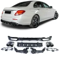 Mercedes W213 Hækdiffuser 16-19 - Limo - AMG-Line - Komplet