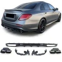 Mercedes E-Klasse W213 Hækdiffuser 16-19 Standard Blackline Komplet