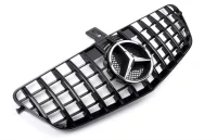 Mercedes W212 Frontgrill GTR Blanksort / Krom Logo 09-13