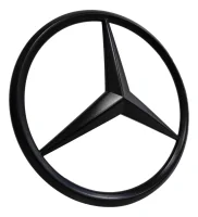 Mercedes Logo til Frontgrill 165mm - Matsort