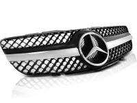 Mercedes SL R230 Frontgrill CL63 Design Sort / Krom 01-06