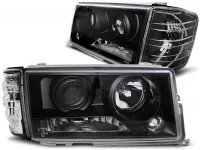 Mercedes W201 Forlygter DEPO DE Linse Sort - 82-93