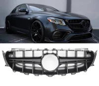 Mercedes W213 Frontgrill E63 AMG Design Sort / Blanksort 16-19