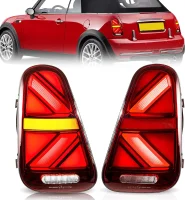 Mini Cooper R50 R52 R53 Baglygter LED JCW Design V2 Rød 00-06