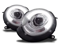 Mini Cooper Forlygter LED Light Tube Krom 06-10 Xenon