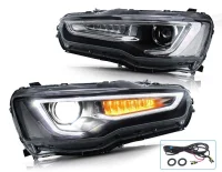 Mitsubishi Lancer CY0 Forlygter LED Light Tube DYN Sort