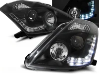 Nissan 350Z Forlygter Dayline LED 03-09 Sort - Xenon