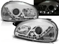 Opel Corsa B Forlygter Dayline LED Krom