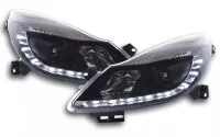 Opel Corsa D Forlygter LED Kørelys Sort 06-11