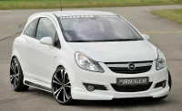 Opel Corsa D Rieger Sideskørter 3-Dørs 06-14 Carbonlook