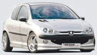 Peugeot 206 Rieger Styling Frontspoiler (Stor Front)