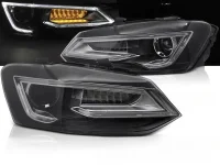 VW Polo 6R 6C Forlygter LED Light Tube Sort DYN E-Mærket