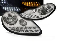 Porsche 911 996 Forlygter LED Dayline Krom