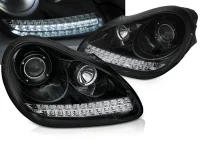 Porsche Cayenne Forlygter JY LED E1 02-06 Sort - Xenon