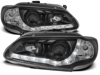 Renault Megane I Forlygter JY LED Dayline 96-99 Sort