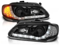 Renault Megane I Forlygter JY LED Dayline 96-99 Sort - LED Blink