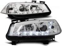 Renault Megane II Forlygter JY LED Dayline 02-05 Krom