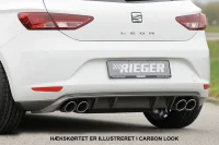 Seat Leon 5F Rieger Hækskørte H+V. Dobbelt Afg. Bank Sort 13- FR