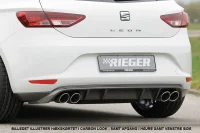 Seat Leon 5F Rieger Hækskørte V. Dobbelt Afg. Sort 13-16