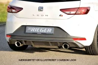 Seat Leon 5F Rieger Hækskørte H+V 100mm Afg. Sort 13- FR