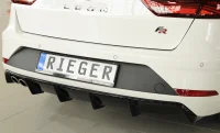 Seat Leon 5F Rieger Hækskørte V Dobb Afg Blanksort 17- FR m Træk