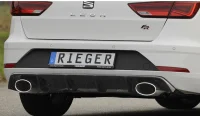 Seat Leon 5F Rieger Hækskørte Duplex Blanksort 17- FR u. Træk