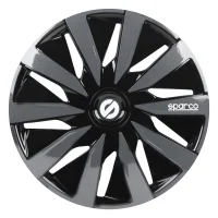 Sparco Hjulkapsler 15" Gunmetal / Sort