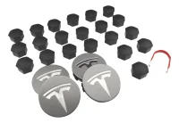 Tesla Model 3 / Y Center / Navkapsler med Møtrik Covers - Grå