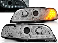 Volvo V40 S40 Forlygter JY LED Dayline 96-00 Krom - LED Blink