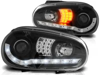 VW Golf 4 Forlygter JunYan Dayline LED Sort - LED Blink