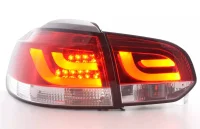 VW Golf 6 Baglygter Sonar LED Bar 08-12 Rød / Klar