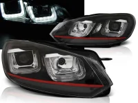 VW Golf 6 Forlygter LED Kørelys U-Shape G7 Look - Rød