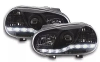 VW Golf 4 Forlygter Sonar Dayline LED - Sort - Kørelys