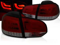 VW Golf 6 Baglygter Sonar LED Bar 08-12 Rød / Mørk - LED Blink