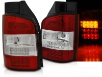 VW T5 Baglygter JY Krystal Rød / Klar - LED + LED Blink m. Døre