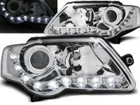 VW Passat 3C Forlygter DEPO LED Dayline 05-10 - Krom