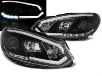 VW Golf 6 Forlygter LED Kørelys Light Tube Sort