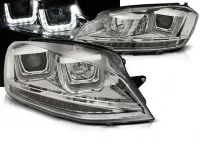 VW Golf 7 Forlygter Eagle U-Shape LED Krom