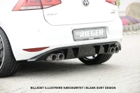 VW Golf 7 Rieger Styling Hækskørte Duplex Blank Sort 12-17